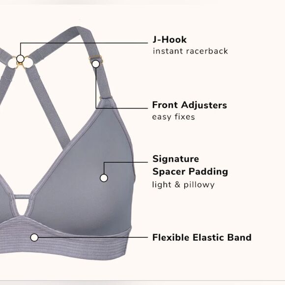 Lively The Spacer Wirefree Bra in Smoke size 38DD - Picture 5 of 9